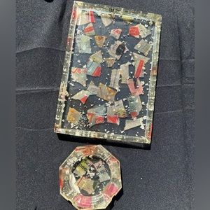 Matching custom made resin rolling/ash trays